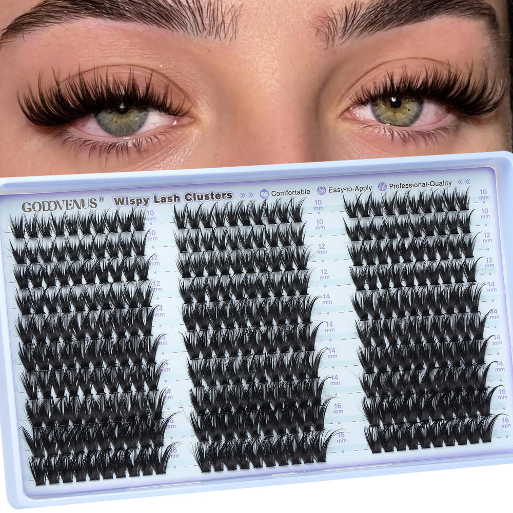 Goddvenus Wispy Lash Clusters deliver viral wet-set texture for fuller eyes.