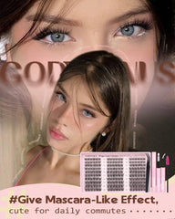 Goddvenus wispy lash line close-up—soft definition that blends like natural lashes.