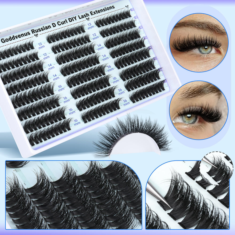 Goddvenus wispy lash tips blend naturally for a soft, believable finish.