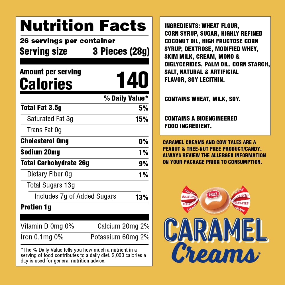 Goetze's caramel-cream candy with glossy surface highlights premium texture for savoring.