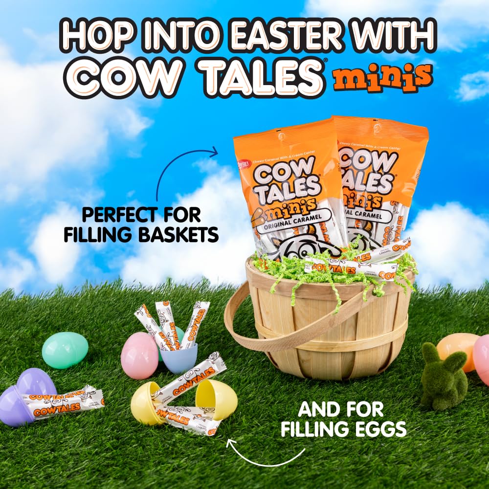 Goetze's Vanilla Cow Tales Minis on an office candy bowl setup.