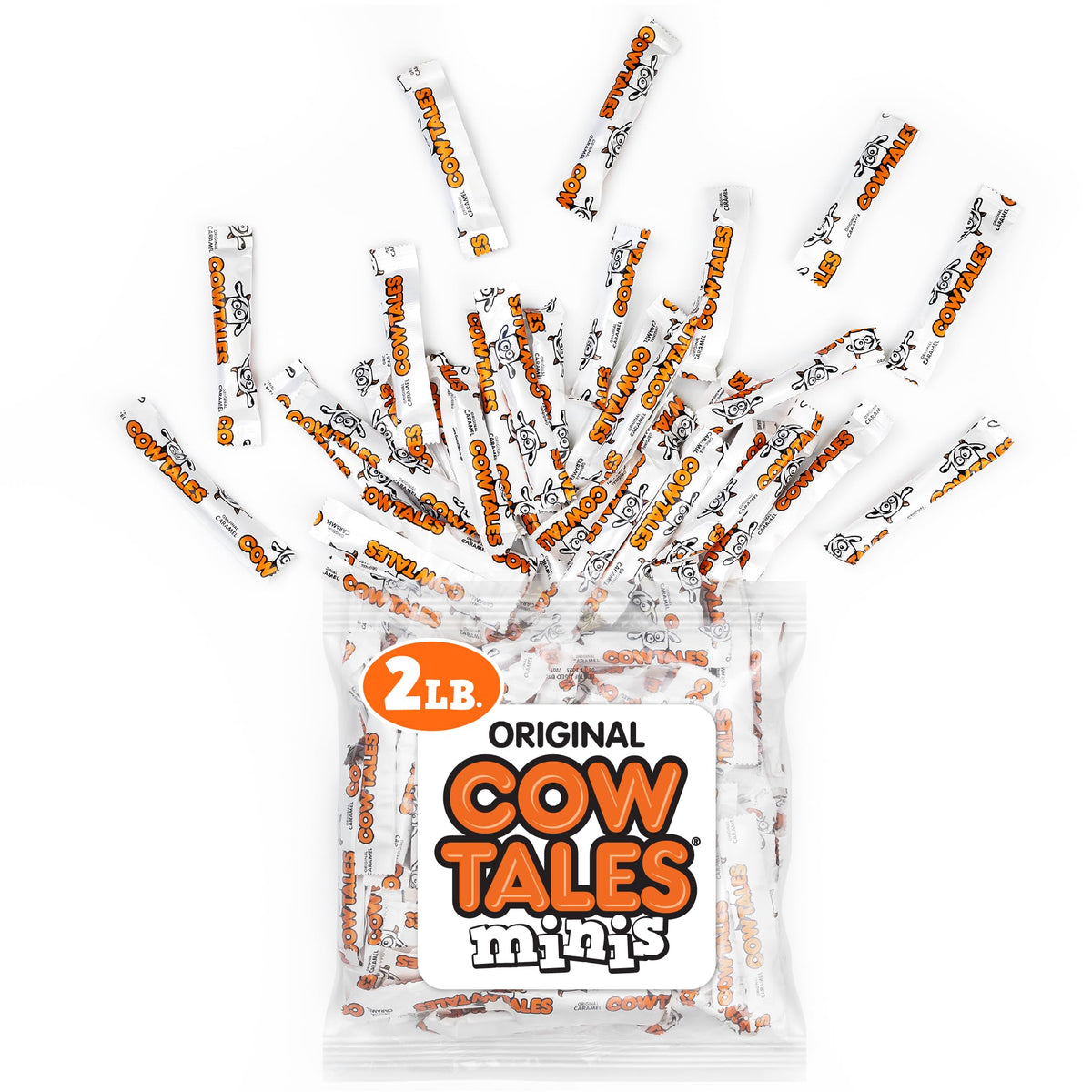 Goetze's Vanilla Cow Tales Minis 2lb bag for party sharing.