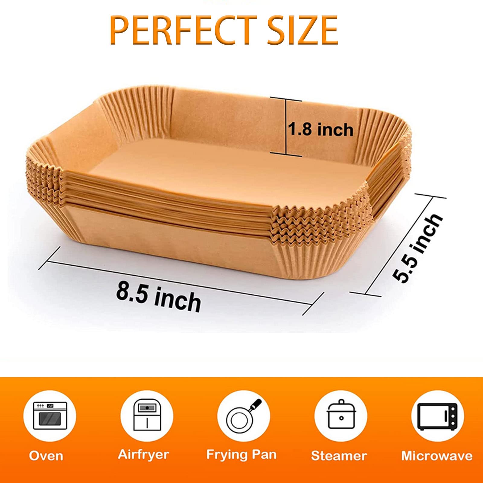 GOFFUGT disposable air fryer liner bowl-shape simplifies cleanup after cooking.