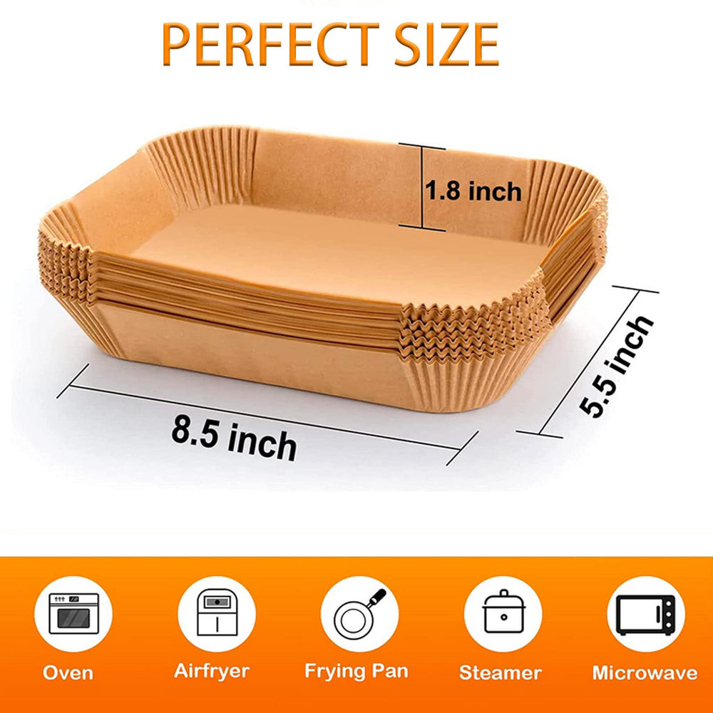 GOFFUGT disposable air fryer liner bowl-shape simplifies cleanup after cooking.