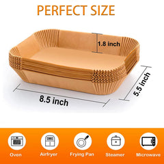 GOFFUGT disposable air fryer liner bowl-shape simplifies cleanup after cooking.