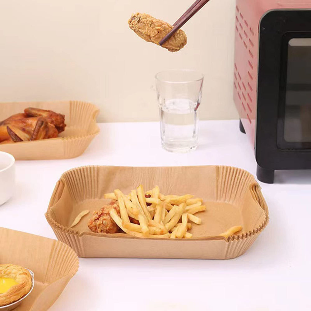 GOFFUGT 1.8-inch edge protects fryer sides from spills.