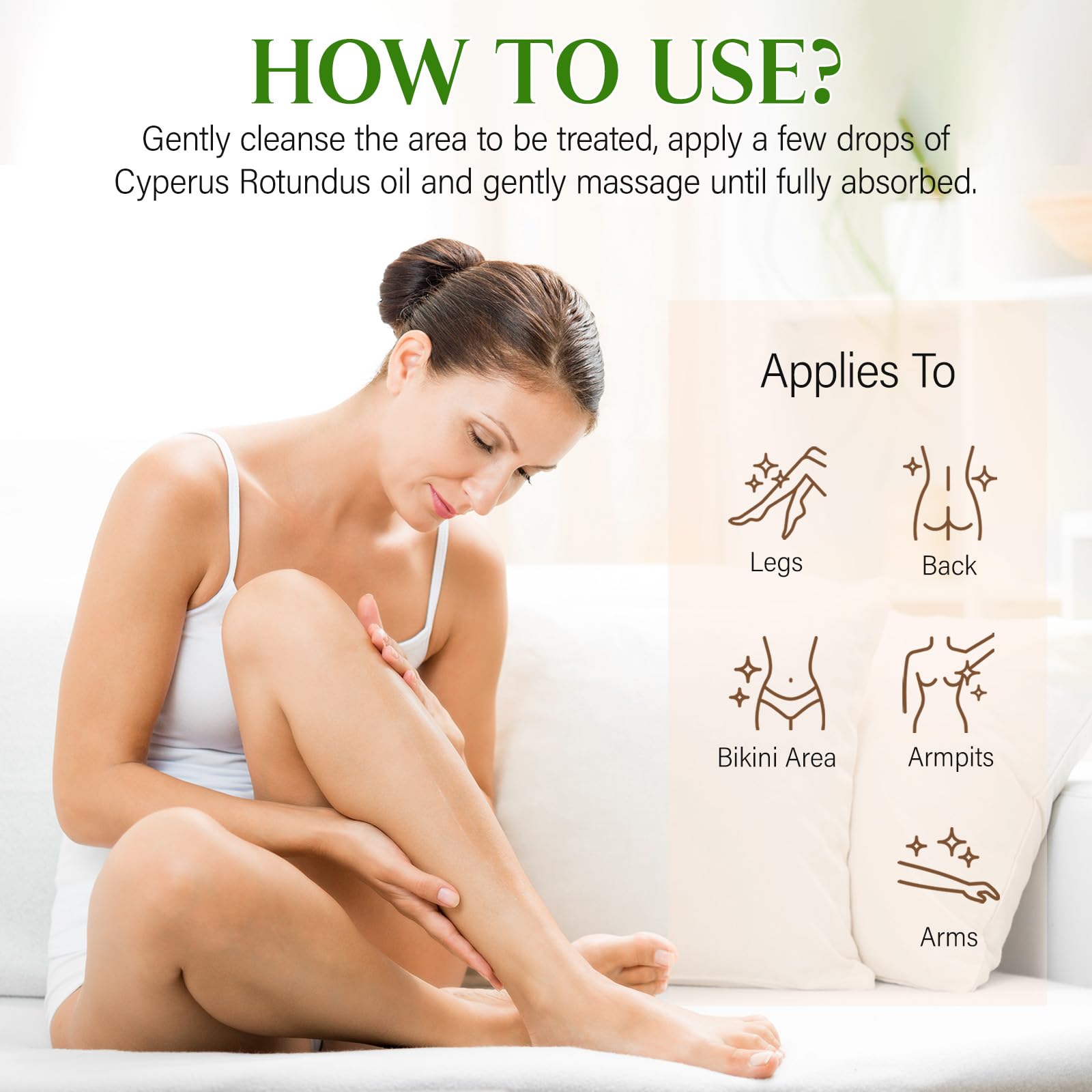 GOGIFTGO Cyperus Oil bottle with label showcasing natural hair-care option