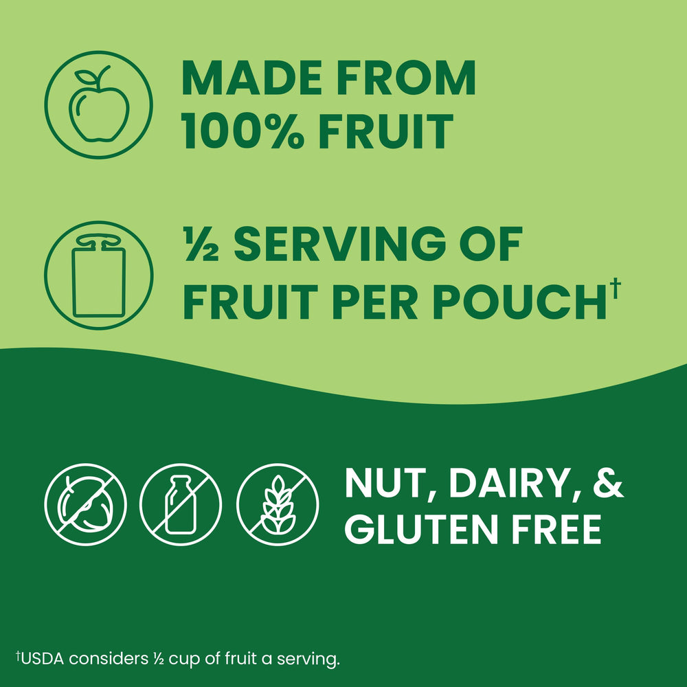 GoGo squeeZ allergen-free snack for families.