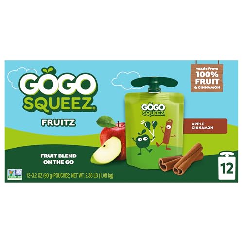 GoGo squeeZ No Sugar Added applesauce in kids' lunchbox ready packaging.