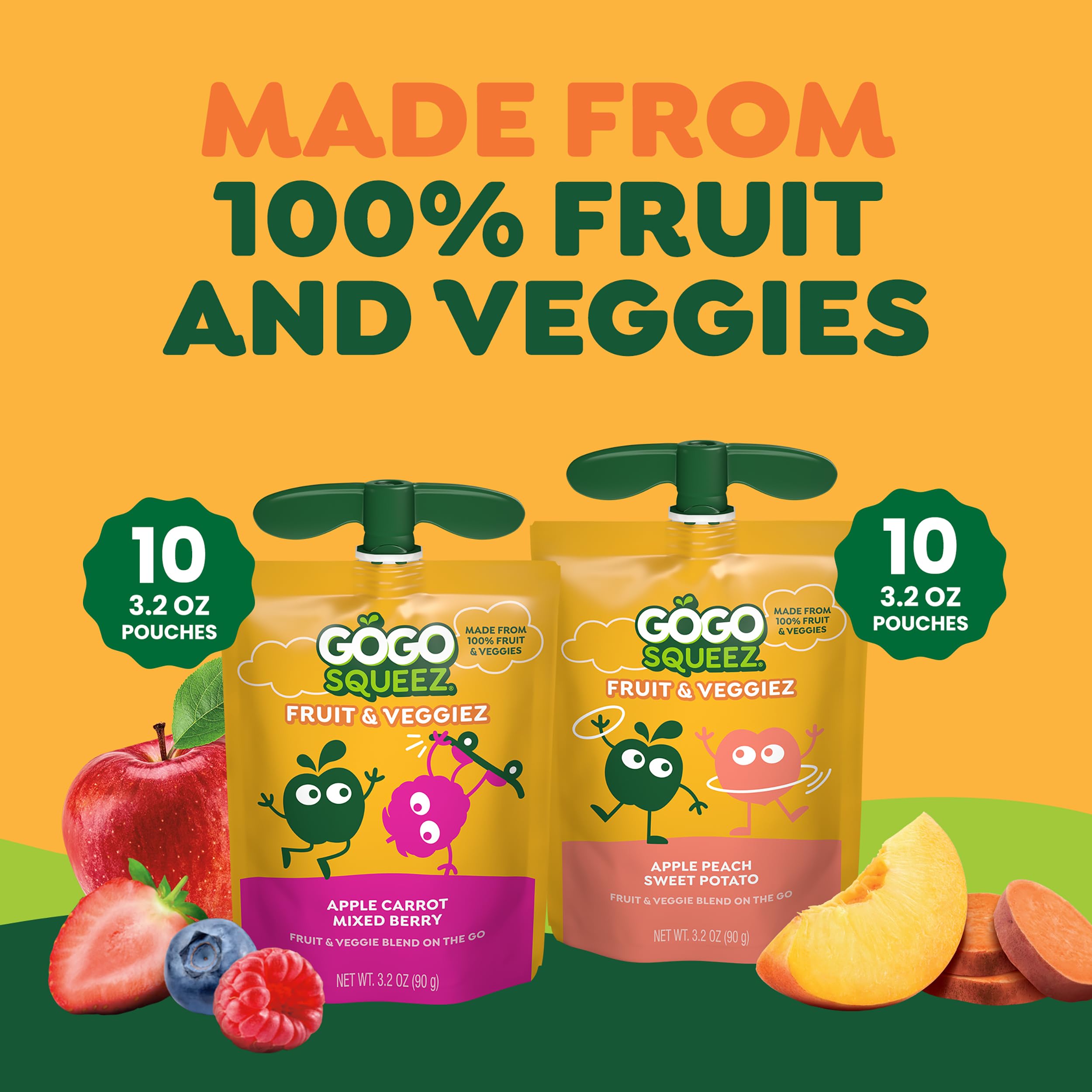 GoGo squeeZ on-the-go snack ideal for school and travel.