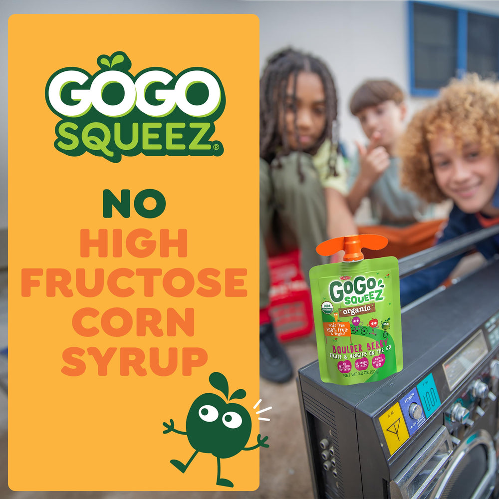 GoGo squeeZ 3.2 oz pouches in a 12-pack.