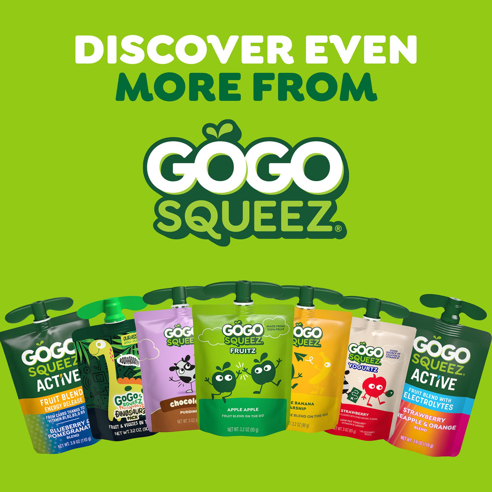 GoGo SqueeZ easy open pouch design for mess-free fruit energy