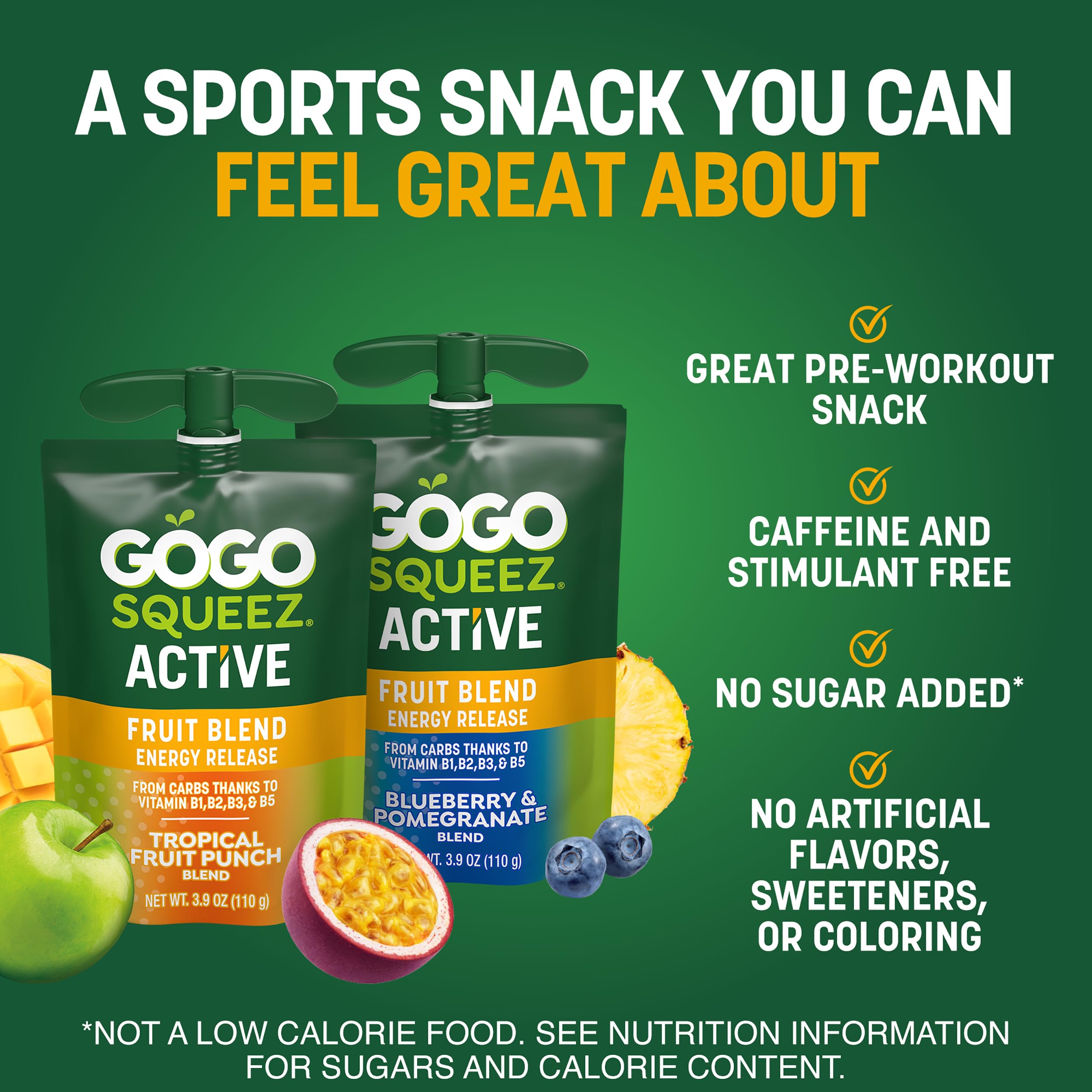 GoGo SqueeZ on the go packaging for easy snacking anywhere