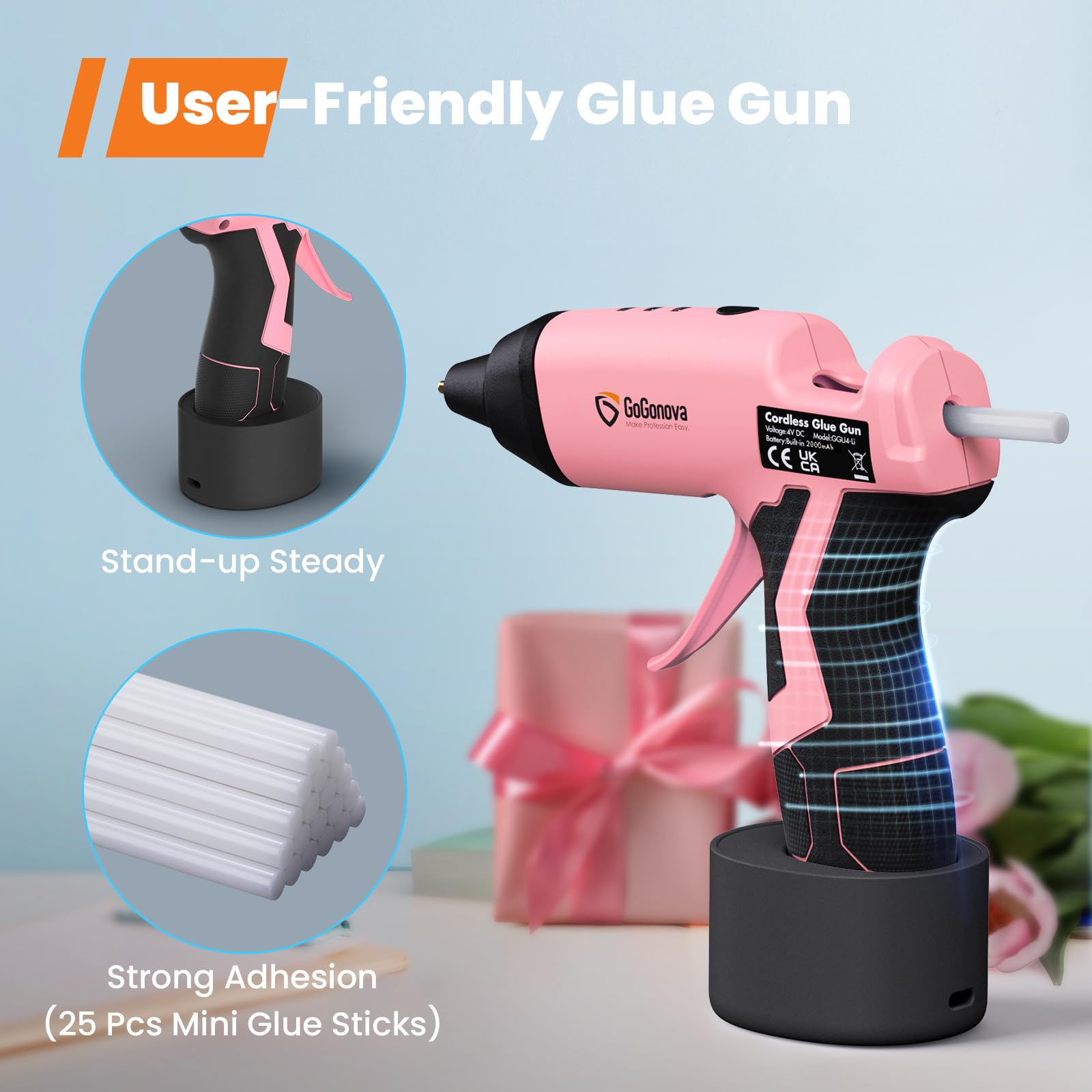 GoGonova ergonomic soft-grip handle for comfortable use.