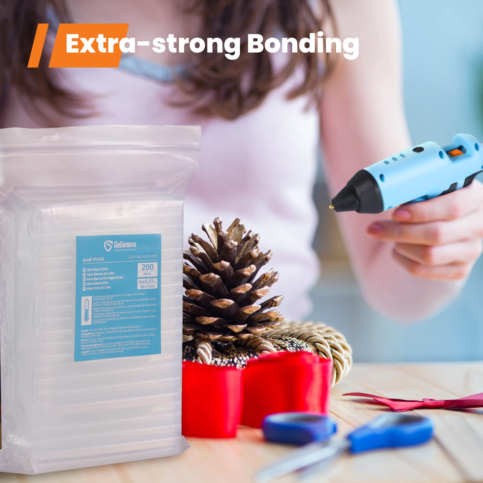GoGonova wide-compatibility sticks work with most mini glue guns