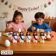 Goherii Little Jesus Figures in gentle pink, great for Sunday school rewards.
