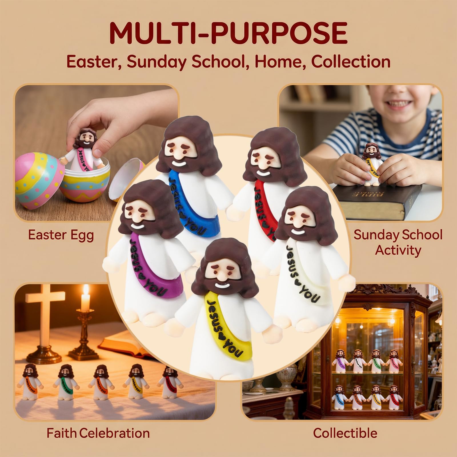 Goherii Little Jesus Figures pocket-size, easy to tuck into pockets or boxes.