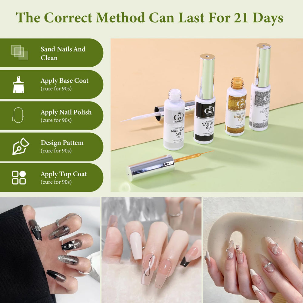 GOICC gift-ready packaging highlighting versatile nail art options.