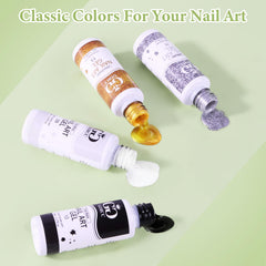 GOICC gel nail art set black bottle for bold outlines and dramatic designs.