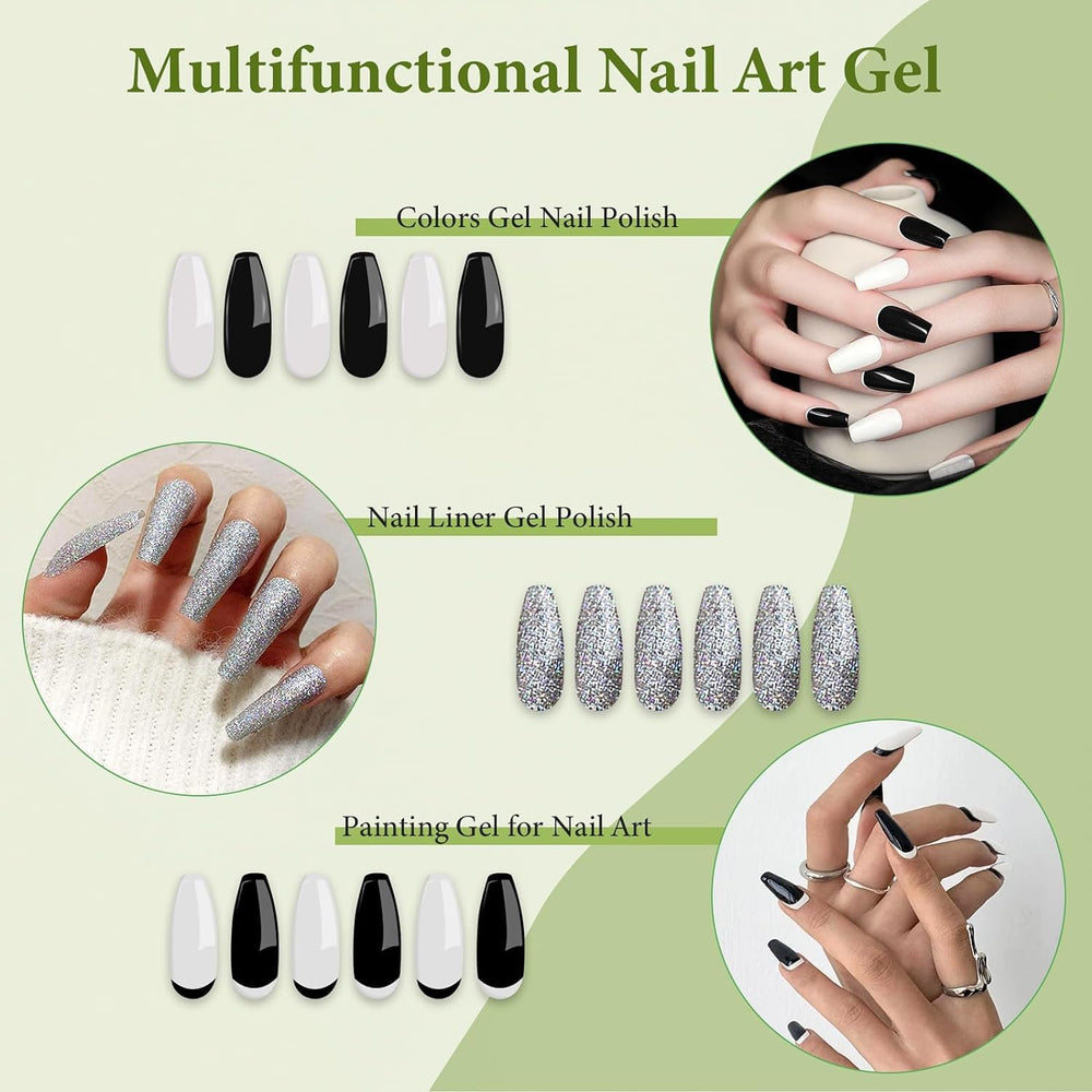 GOICC gel nail art set liner bottle enabling fine outlining and detailing.