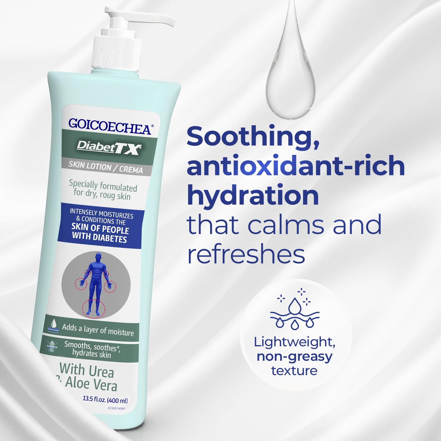 Goicoechea Diabet TX fragrance-free formula suits sensitive skin.