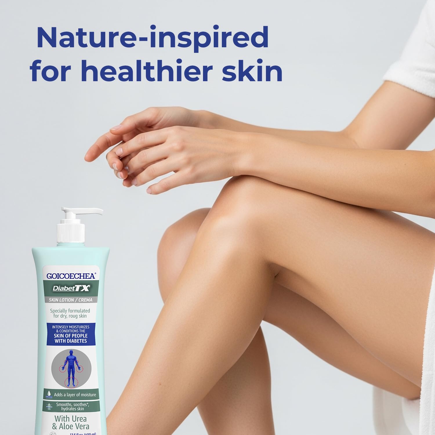 Goicoechea Diabet TX lotion includes vitamin E for skin resilience.