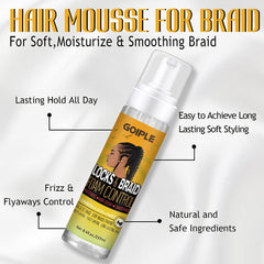 Goiple Braid Foam Control bottle pump enables even distribution