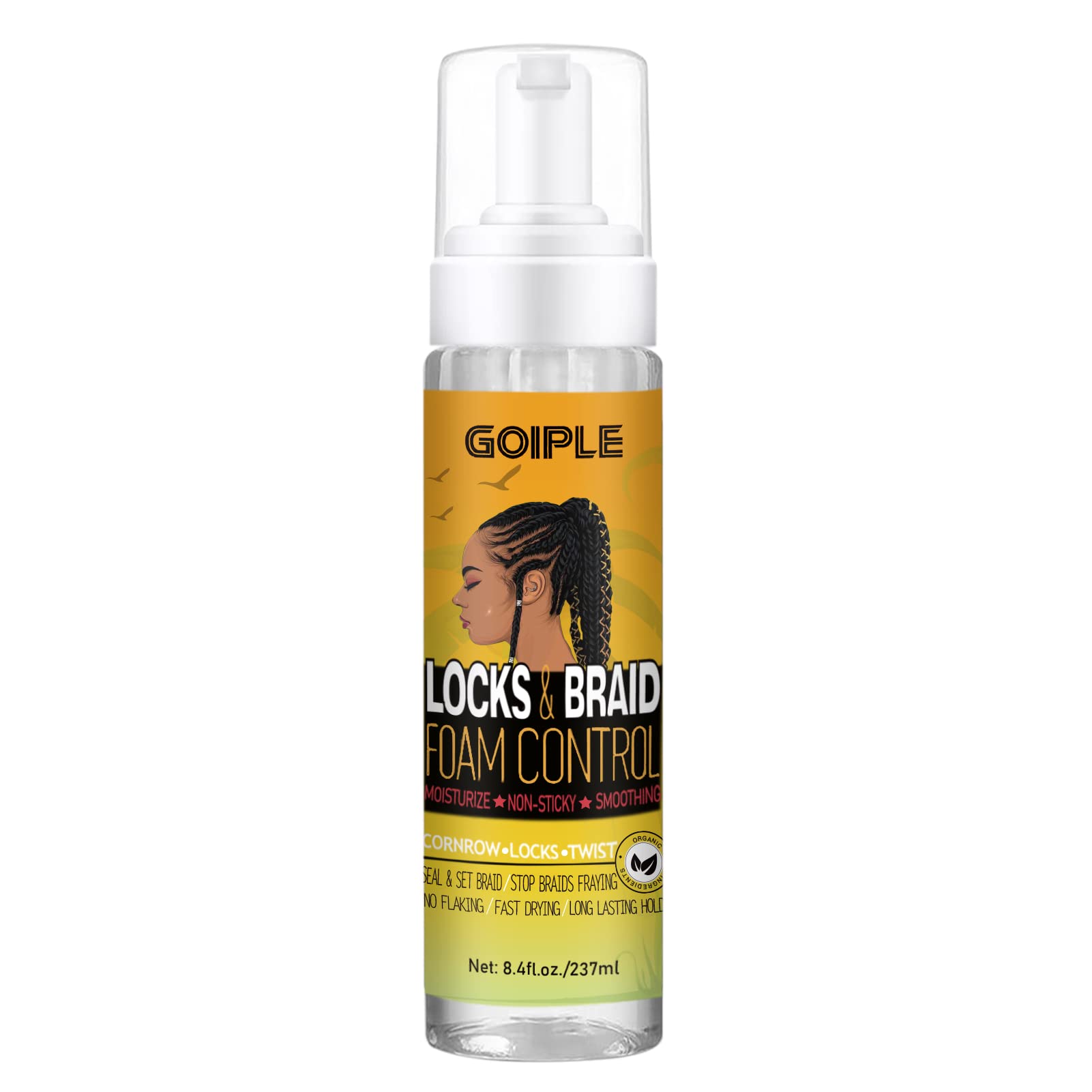 Goiple Braid Foam Control bottle ready for long-lasting hold and moisture