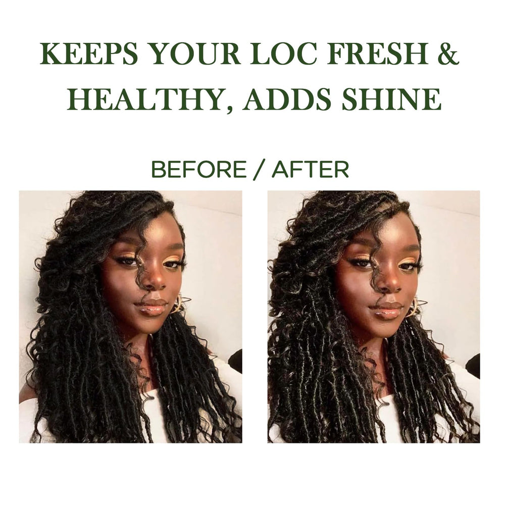 Goiple Braid Spray Rose Mint applied on braids for shine