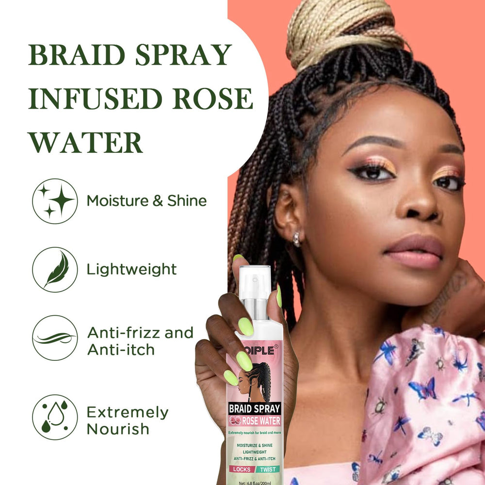 Goiple Braid Spray Rose Mint bottle with rose water scent