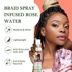 Goiple Braid Spray Rose Mint bottle with rose water scent