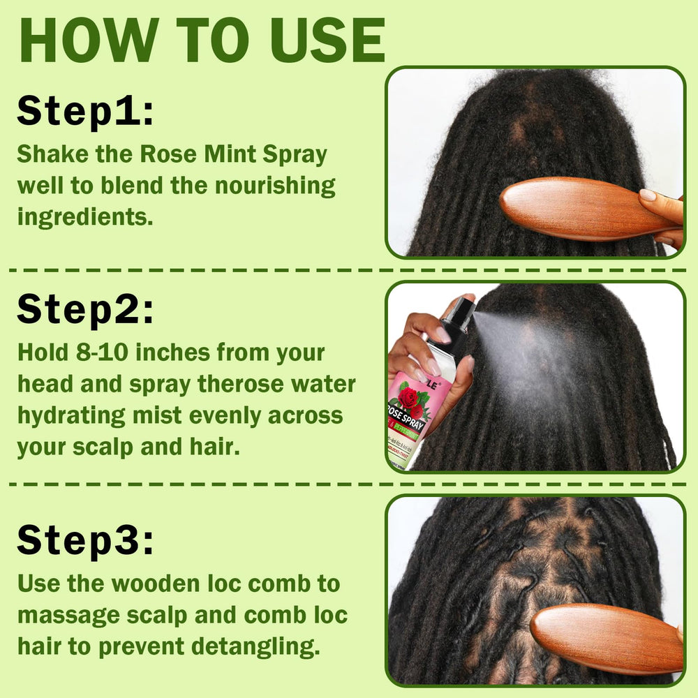 Goiple daily hair care routine with loc spray