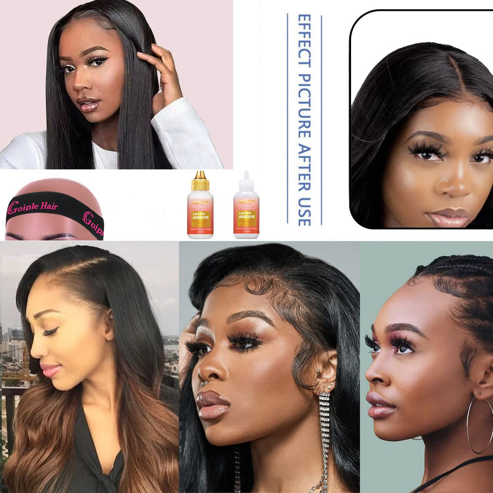 Goiple dual brush for flawless wig application and detangling