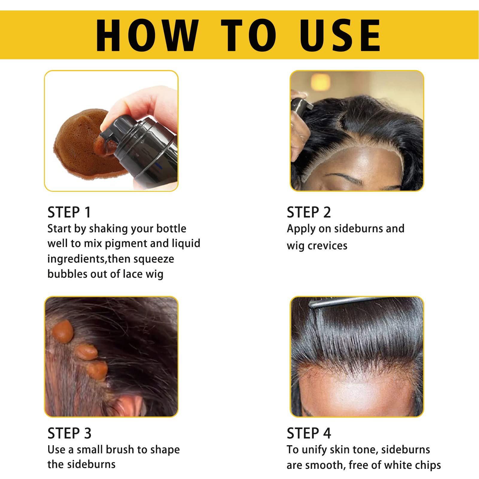 Goiple edge-control wax and brush kit used for neat wig edges