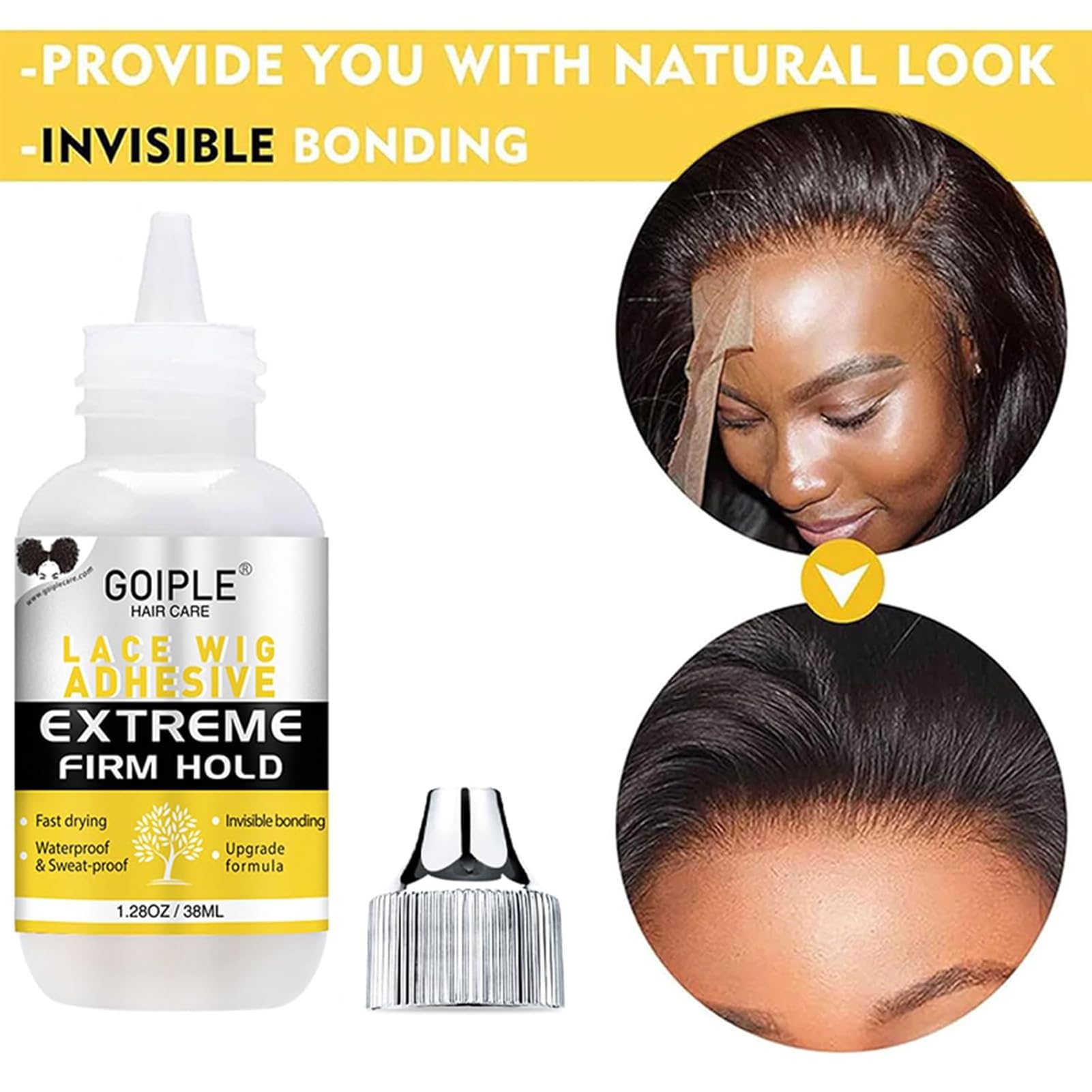 Goiple hair comb for detangling before secure installation