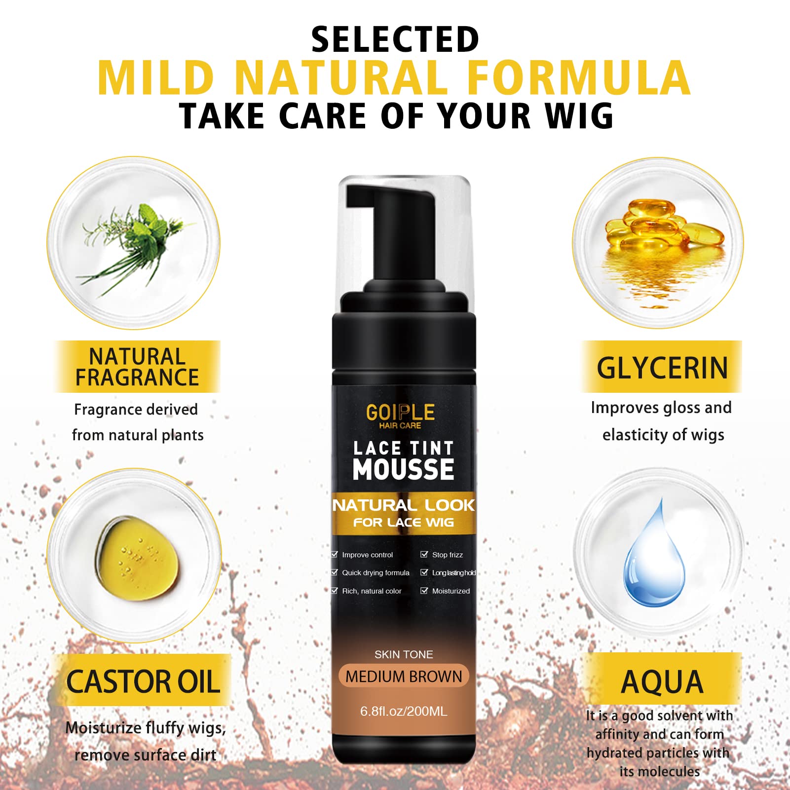 Goiple Lace Tint Mousse application demonstrates natural color melt for seamless blend