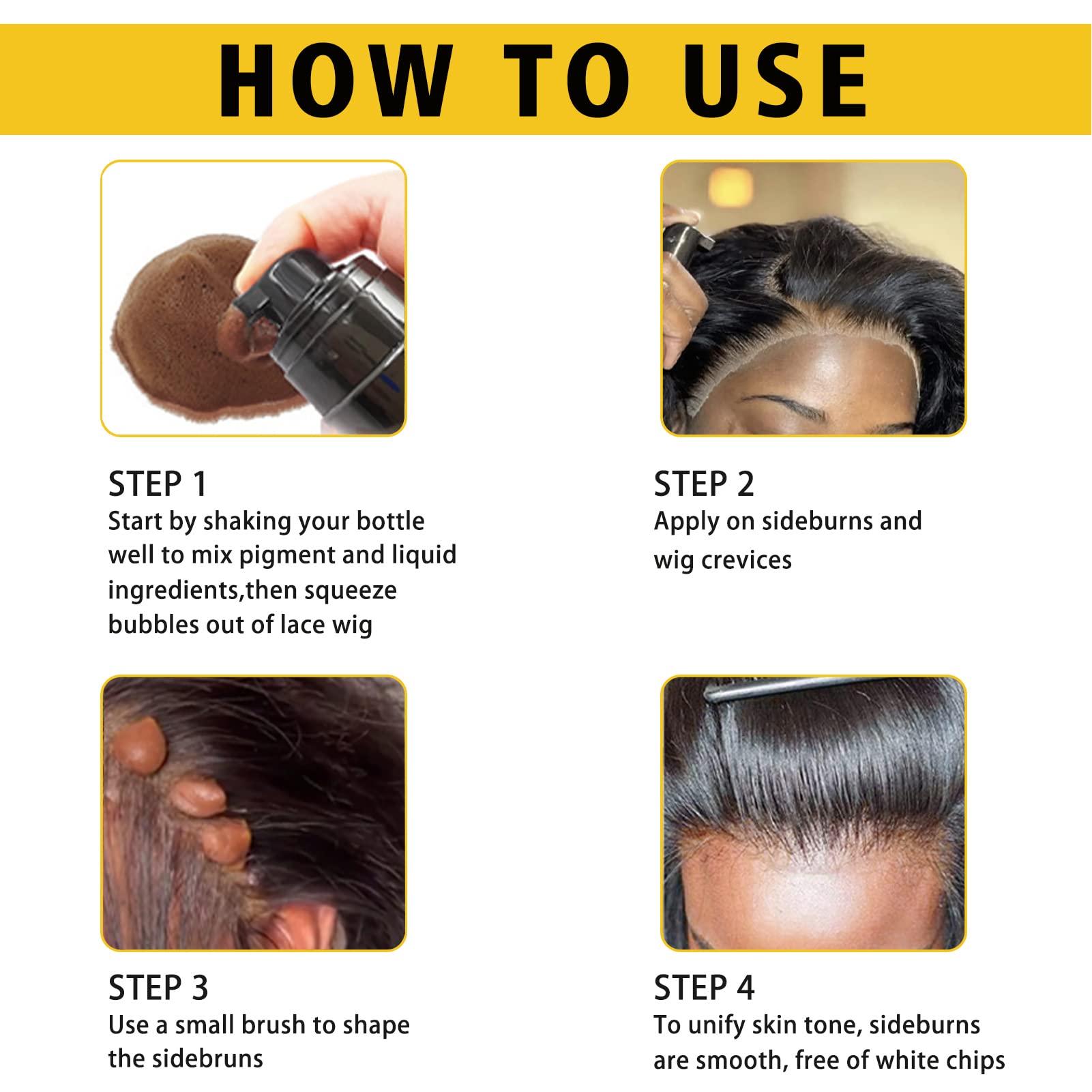 Goiple Lace Tint Mousse in rapid-drying phase showing color change.