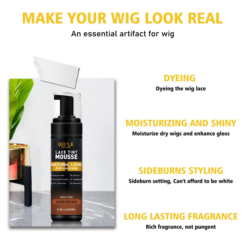 Goiple Lace Tint Mousse three shade options on skin for match.