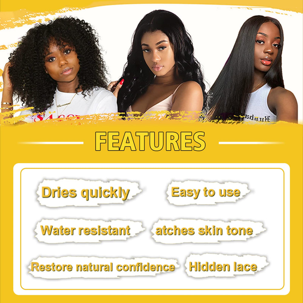 Goiple-lace-wig-natural-finish highlights skin-like melt and natural look