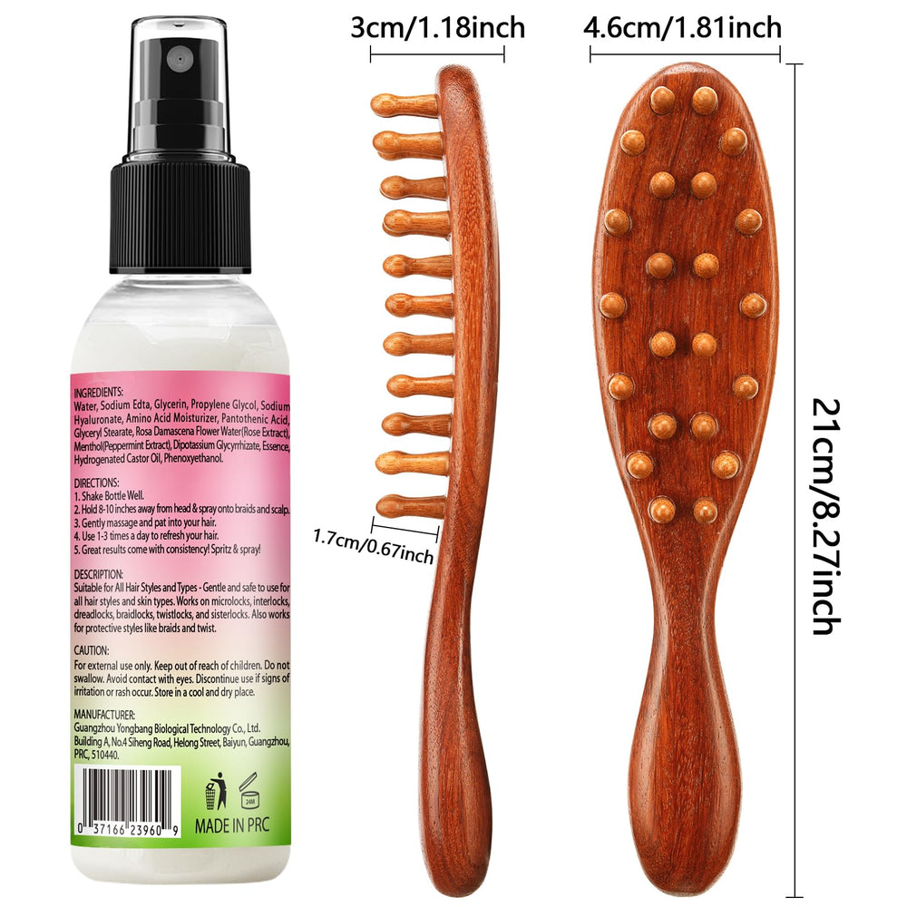 Goiple loc care set in use on braided hair