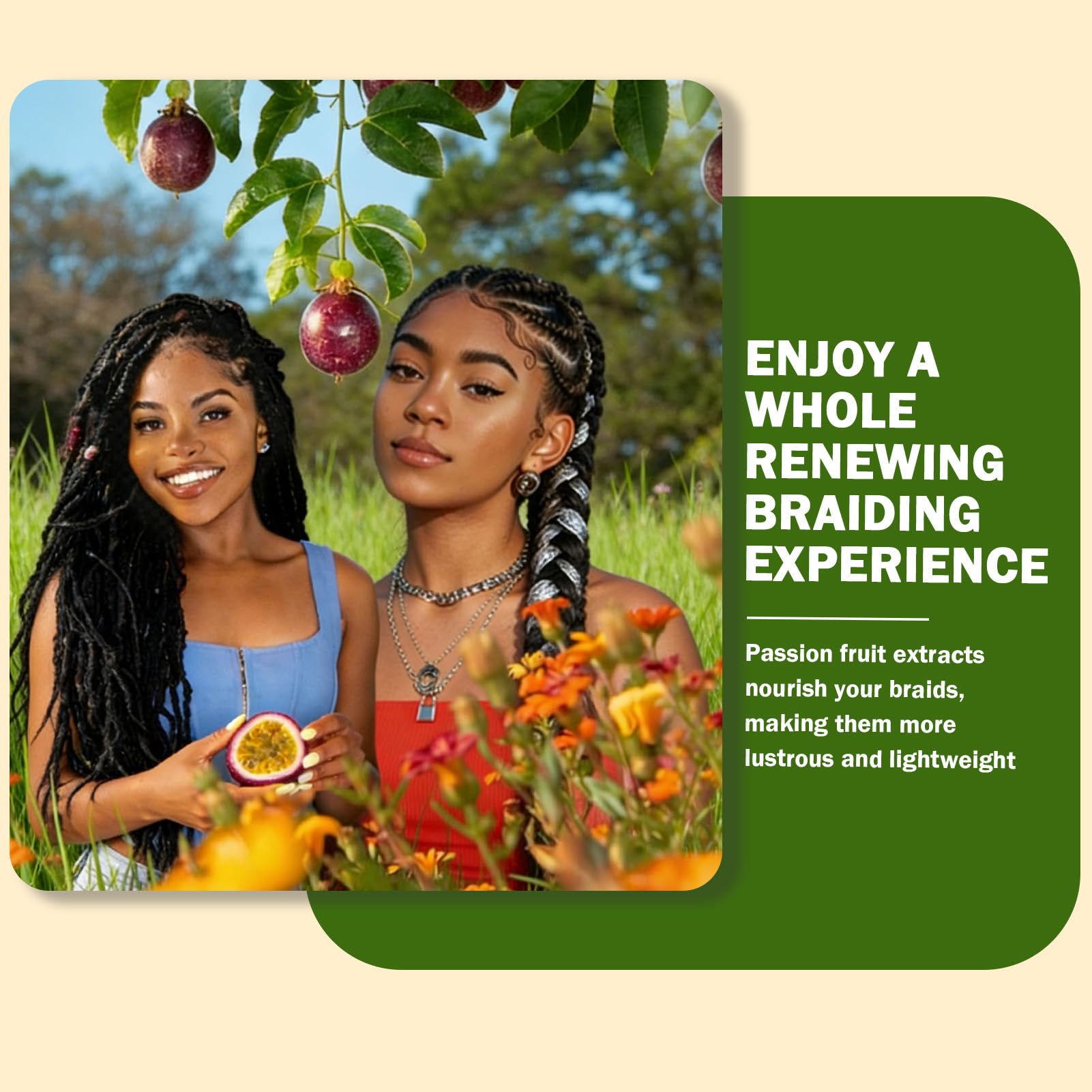 Goiple Loc Moisturizing Spray on braids provides long-lasting hydration.