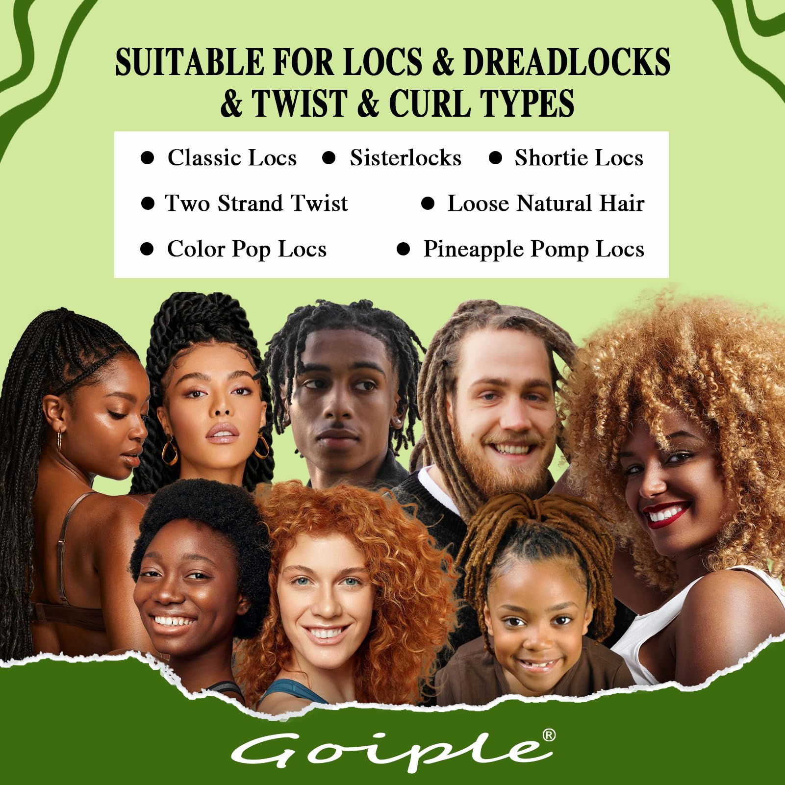 Goiple packaging display front of loc care set