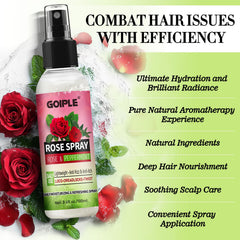 Goiple rose water loc mist being applied to locs
