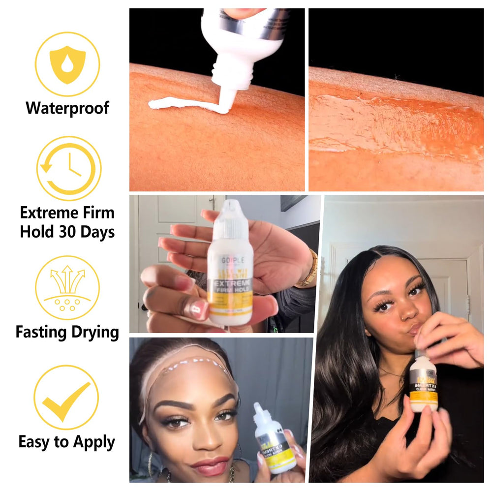 Goiple silicone applicator for wigs applies adhesive smoothly and cleanly