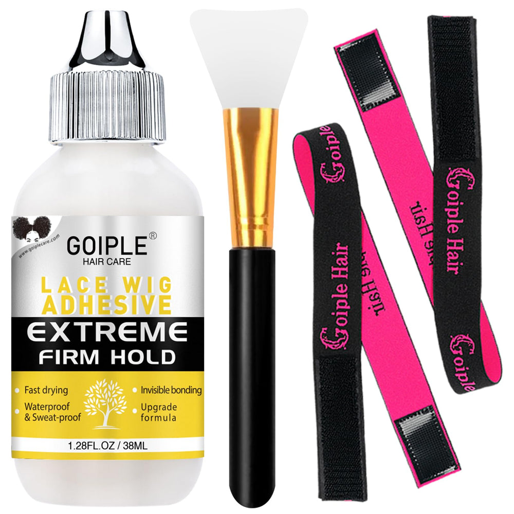 Goiple front lace adhesion provides secure, all-day hold for wigs
