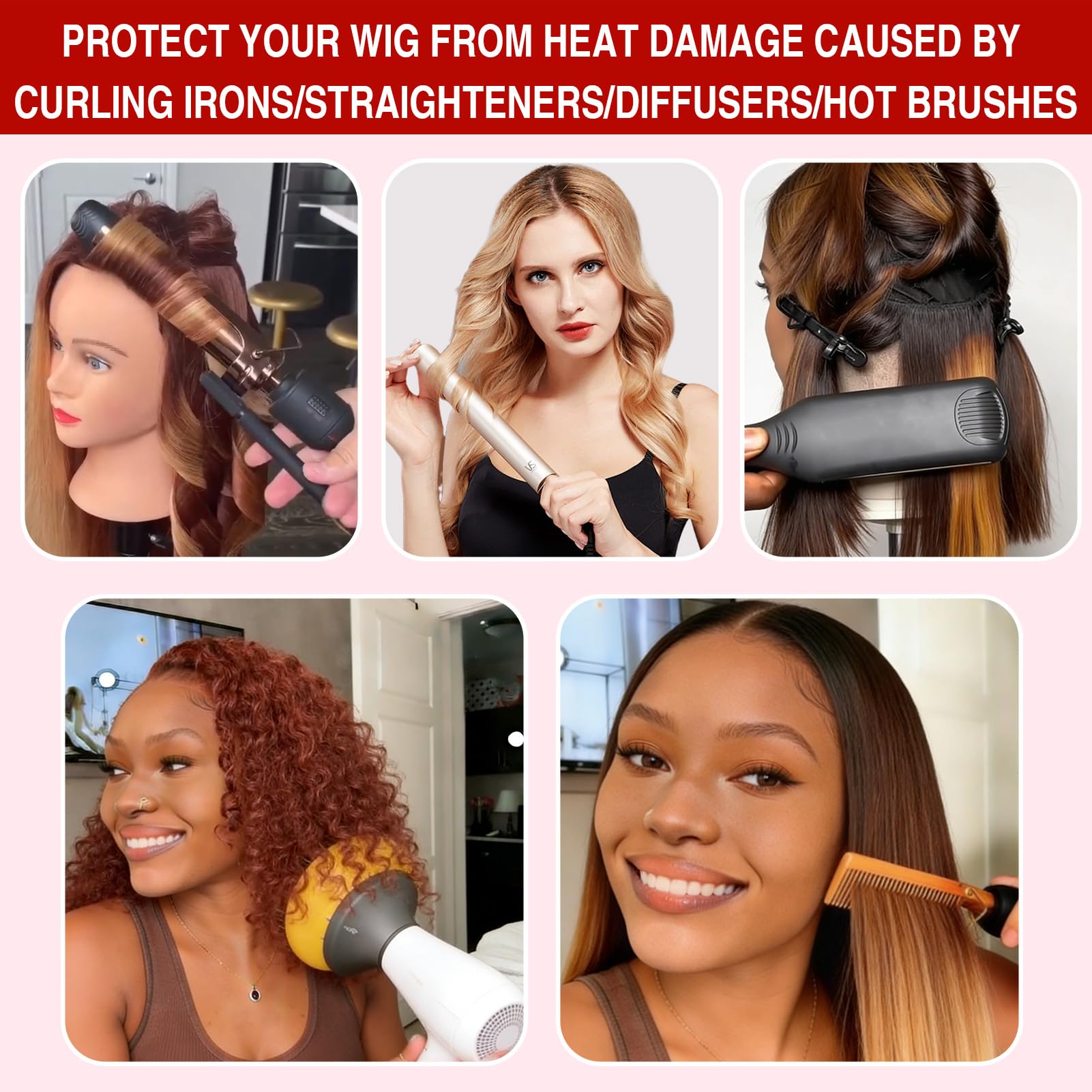 Goiple Wig Milk Spray detangling action shows smooth combing without tugging.