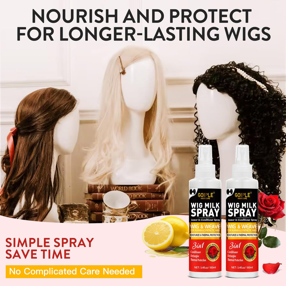 Goiple Wig Milk Spray frizz-control enhances wig texture and everyday wear.