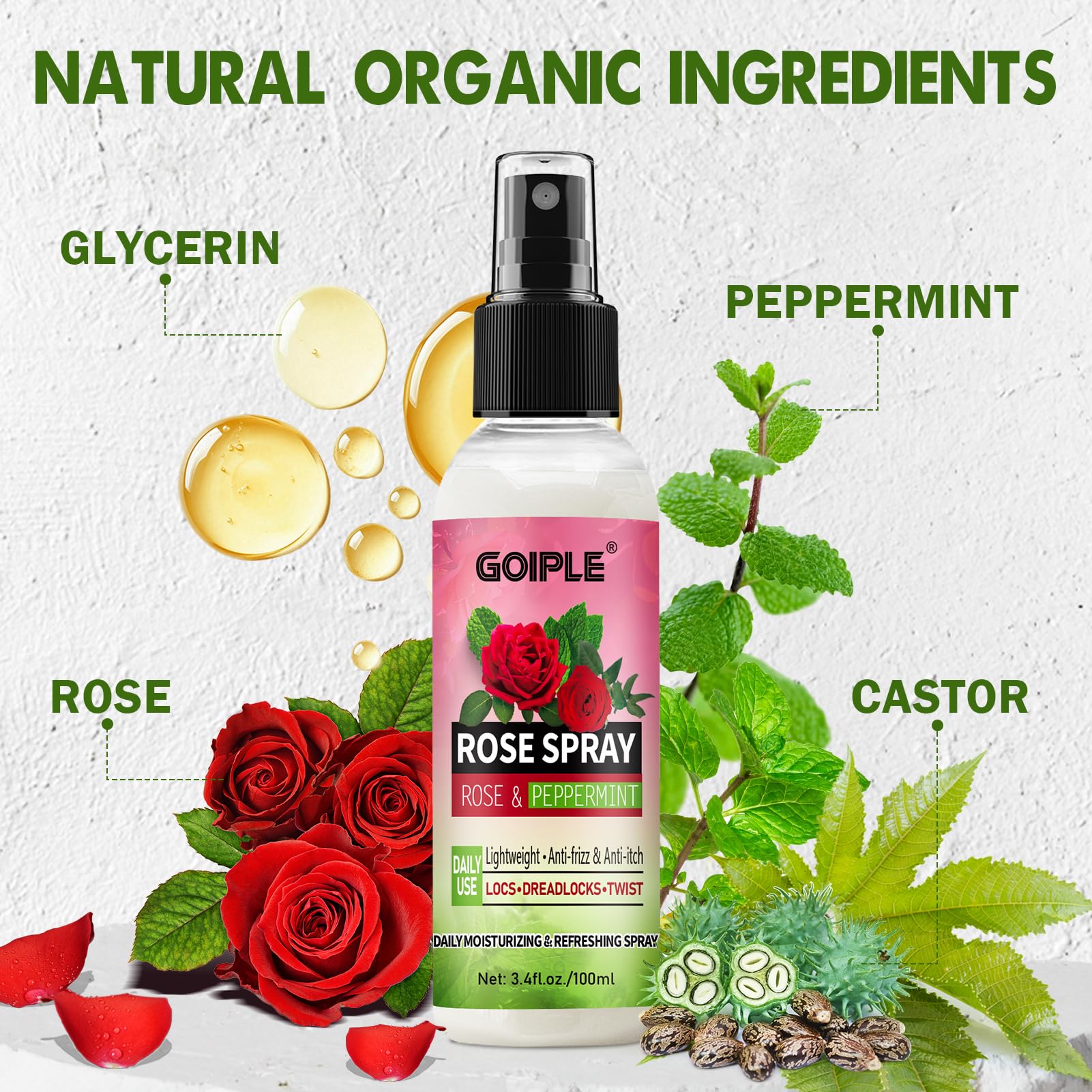 Goiple wooden detangler brush smoothing frizz and detangling gently