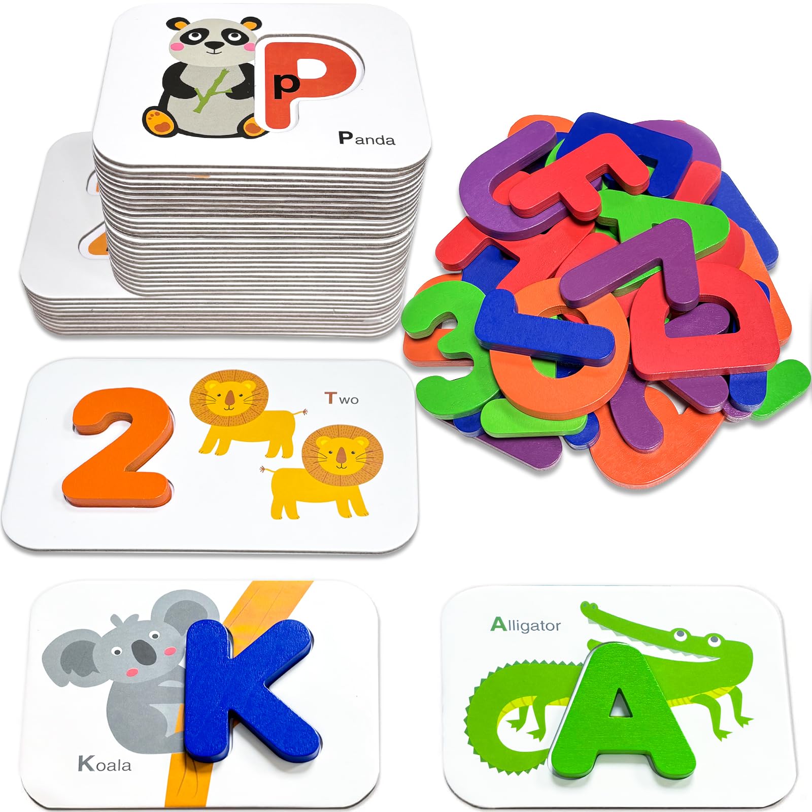 Gojmzo alphabet flash cards highlight letters to boost early literacy and recognition