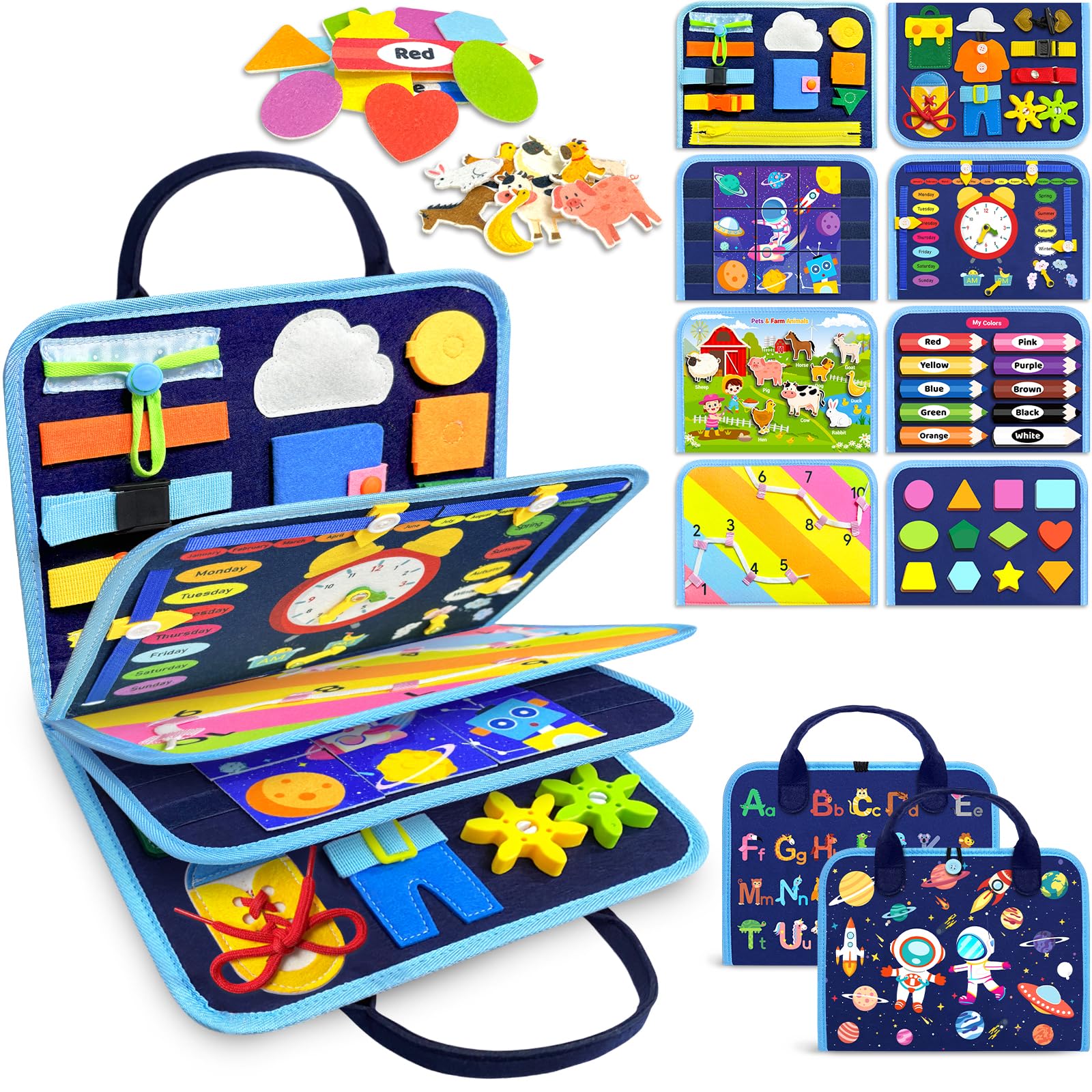 Gojmzo Busy Board zipper activity enhances fine motor skills during play